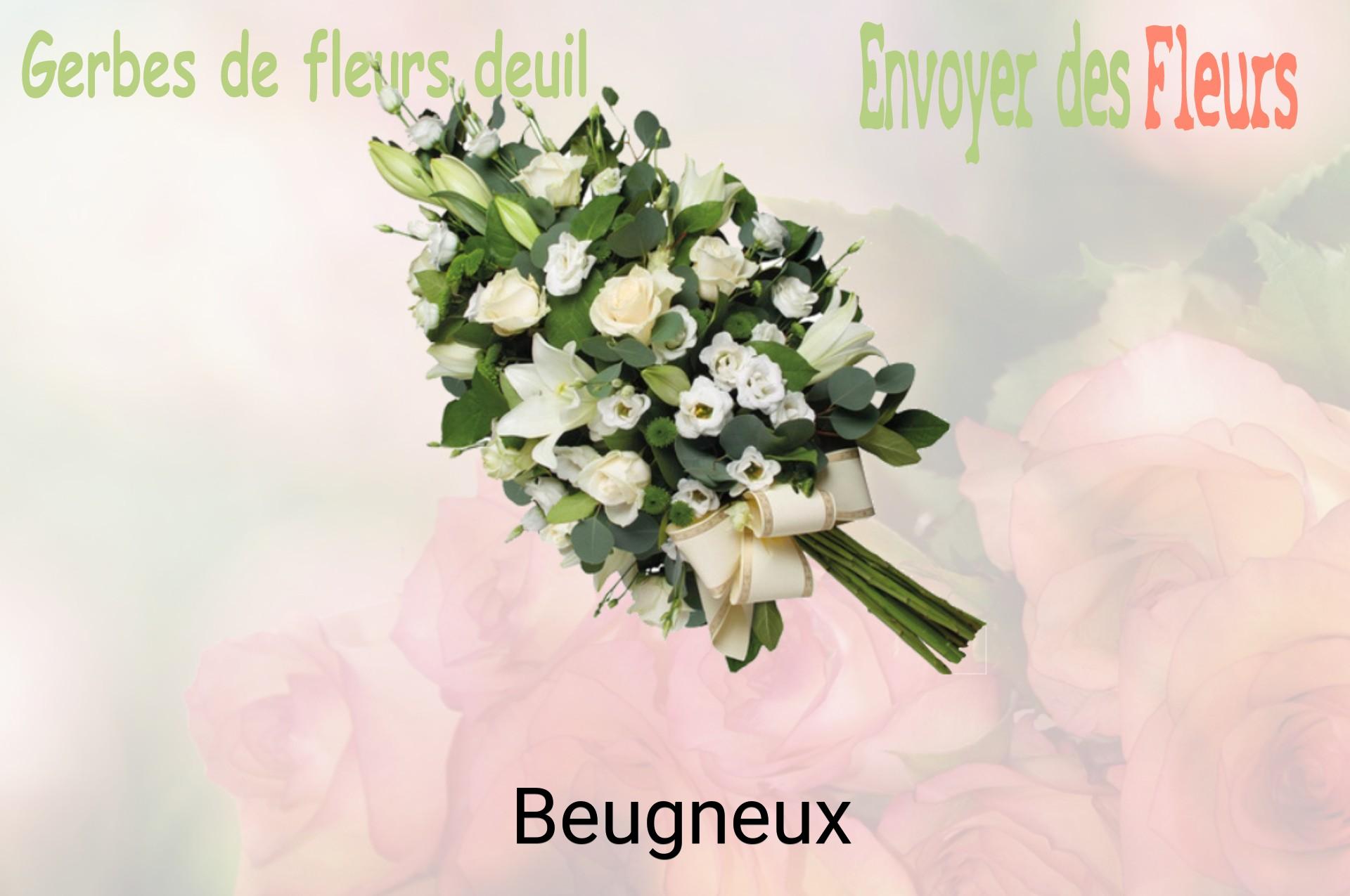 Gerbe de fleurs de deuil livrée à Beugneux